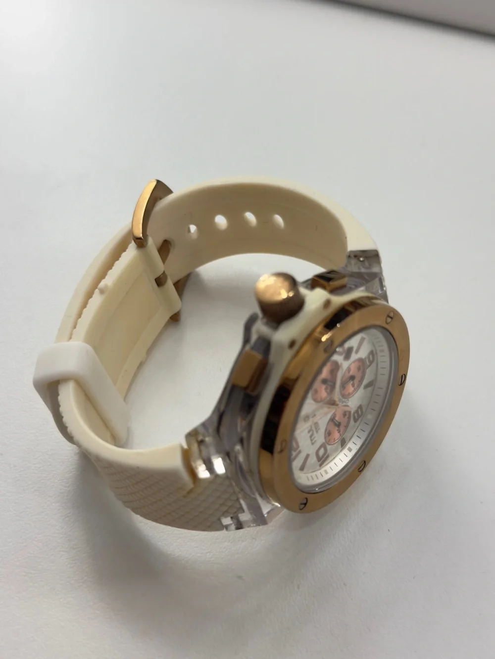Mulco White and Rose Gold Sport Chronograph Watch